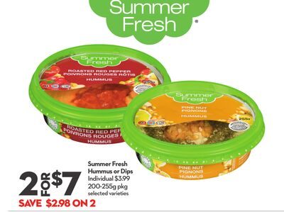 Summer Fresh Hummus or Dips from Longo's