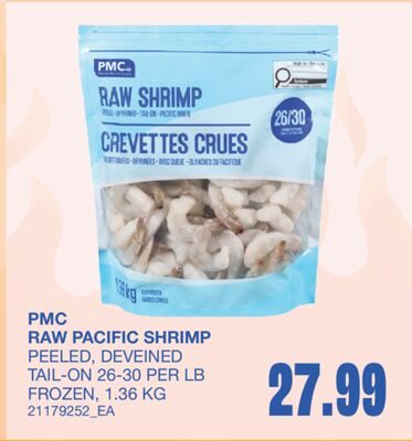 RAW PACIFIC SHRIMP, 26-30 PER LB from Wholesale Club
