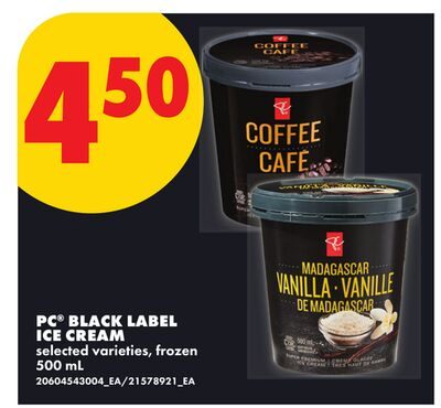 PC® BLACK LABEL ICE CREAM from No Frills