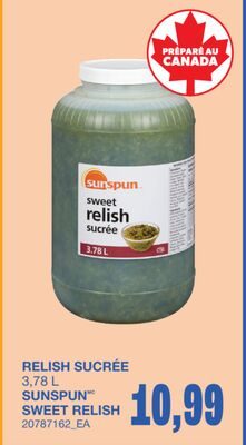 RELISH SUCRÉE from Wholesale Club