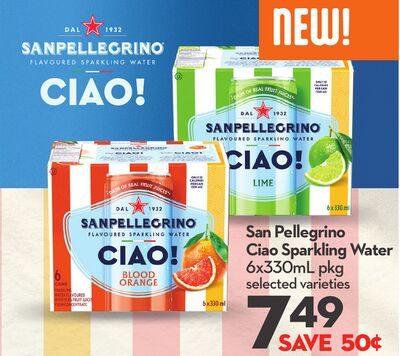 San Pellegrino Ciao Sparkling Water from Longo's