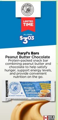 DARYL'S BARS PEANUT BUTTER CHOCOLATE from Metro
