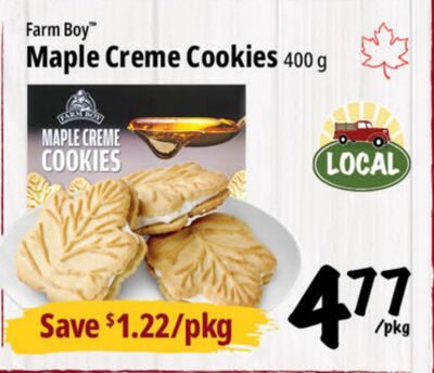 Farm Boy Maple Creme Cookies from Farm Boy