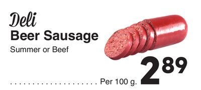 Deli Beer Sausage from AG Foods