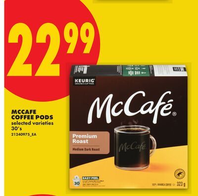 MCCAFE COFFEE PODS, 30'S from No Frills