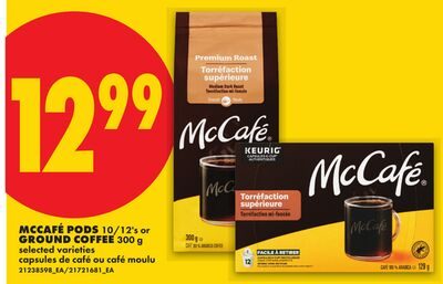 MCCAFE PODS, 10/12'S OR GROUND COFFEE from No Frills