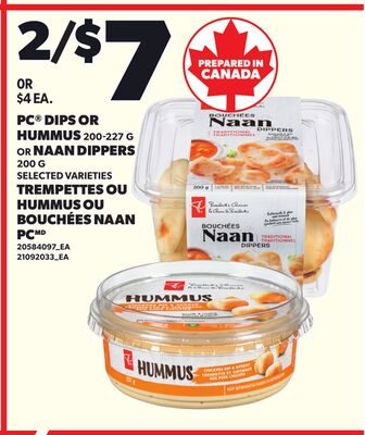 PC® DIPS OR HUMMUS, OR NAAN DIPPERS from Your Independent Grocer