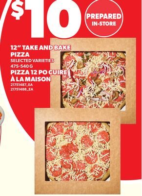 12" TAKE AND BAKE PIZZA from Your Independent Grocer
