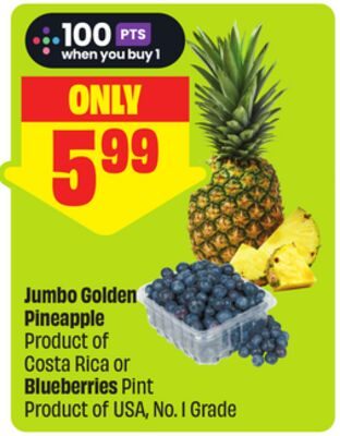 Jumbo Golden Pineapple Blueberries Pint from FreshCo