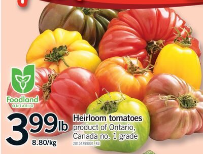 HEIRLOOM TOMATOES from Fortinos