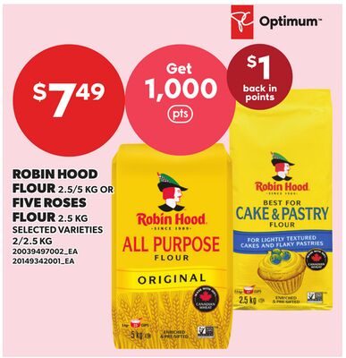 ROBIN HOOD FLOUR, 2.5/5 OR FIVE ROSES FLOUR from Your Independent Grocer