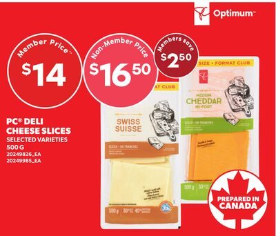 PC® DELI CHEESE SLICES from Zehrs