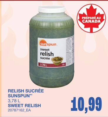 RELISH SUCRÉE, 3 from Wholesale Club