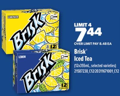 BRISK® ICED TEA, 12x355mL from Real Canadian Superstore