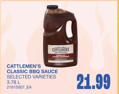 CATTLEMEN'S CLASSIC BBQ SAUCE from Wholesale Club