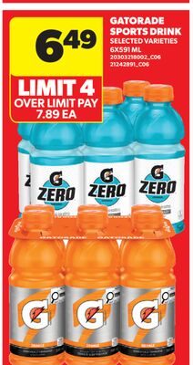 GATORADE SPORTS DRINK, 6X591 ML from Real Canadian Superstore
