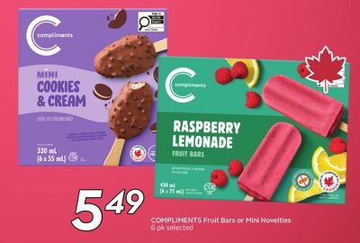 COMPLIMENTS Fruit Bars or Mini Novelties from Safeway