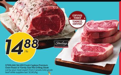 Fresh Capless Premium Oven Roast or Family Size Rib Grilling Steak from Safeway