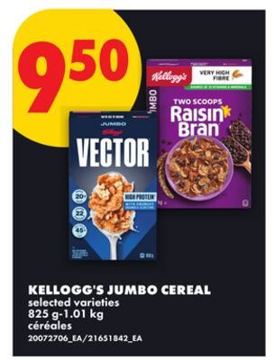 KELLOGG'S JUMBO CEREAL, -1. from No Frills