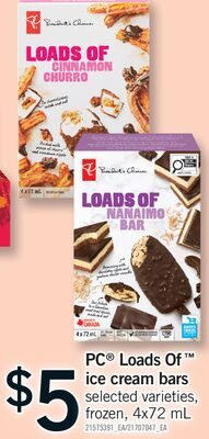 PC® LOADS OF™ ICE CREAM BARS, 4x72 mL from Fortinos