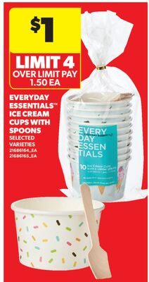 EVERYDAY ESSENTIALS™ ICE CREAM CUPS WITH SPOONS from Real Canadian Superstore